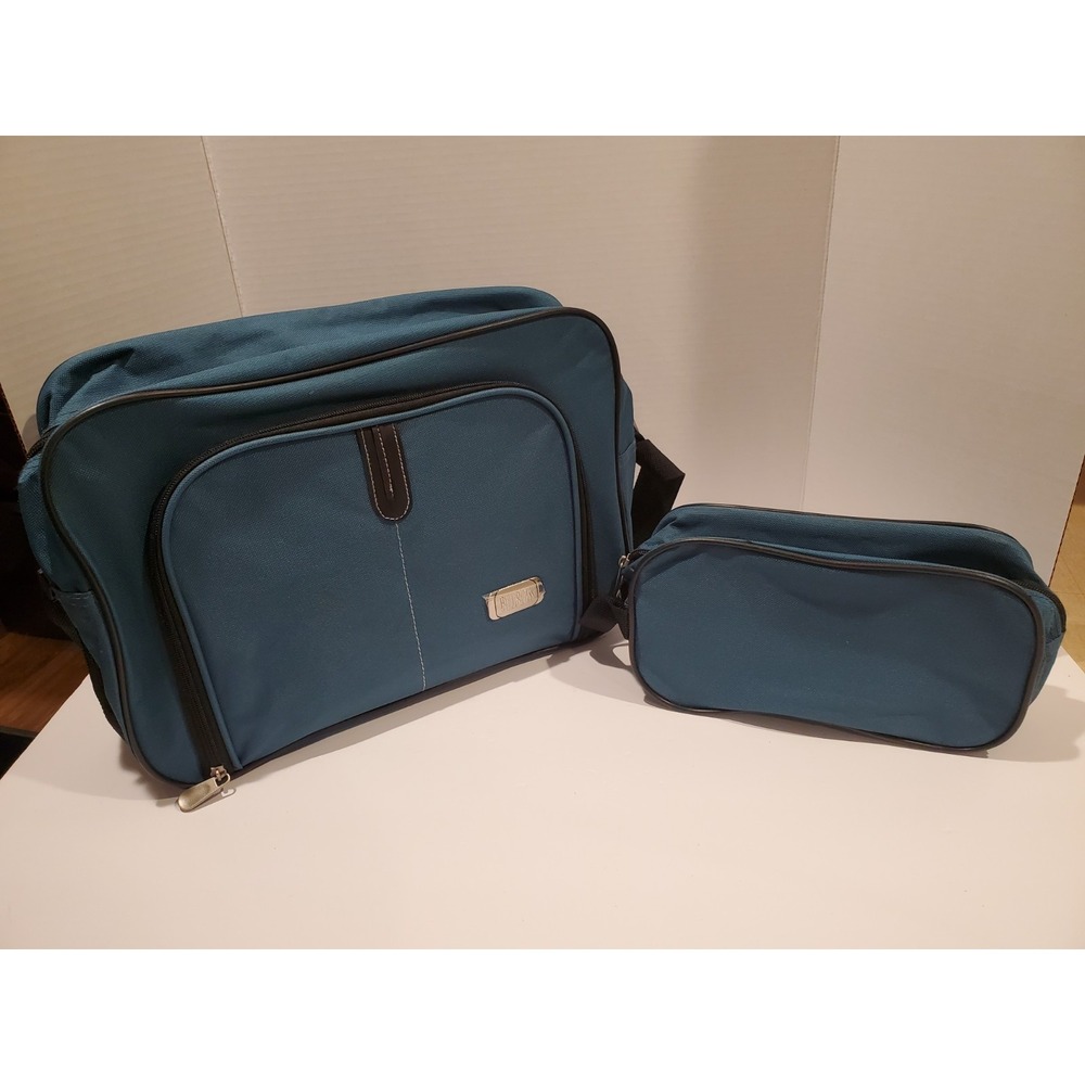 VTG-Teal-Great Condition-Billblass Travel Bag With Toiletry Bag